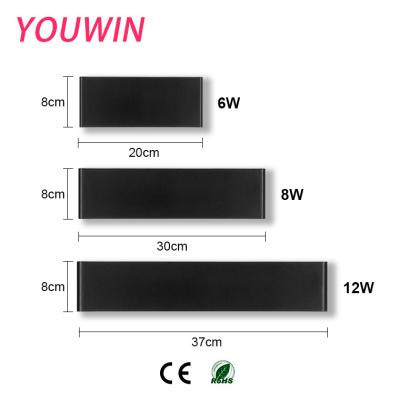 China Modern High Bright IP65 Decorated Through Modern 8W LED Wall Light for sale