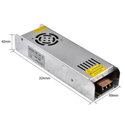 China Constant Voltage 360W LED DC 12V 24V 30amp Switching Power Supply AC to DC Converter TB-6XXX for sale