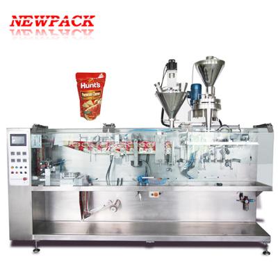 China Food Small UHT Milk Pouch Tomato Sauce Juce Filling Machine 50l/min 0.6mpa 70 bags / Minute Max: 300c.c ≤70db for sale