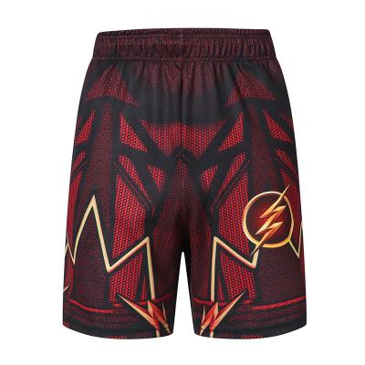 China Men's Anti-UV Quick-drying Casual And Sports Shorts Superheroes Printing High Quality Jogging Fitness Sportswear Wholesale for sale