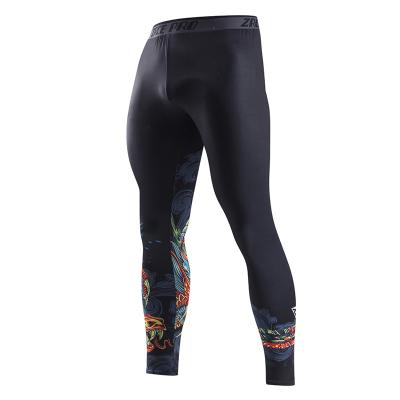 China Anti-Static 3D Prints Joggers Fitness Men's Hip Hop Streetwear Chinese Style Tight Compression Gaiters Shaping Pants Men for sale