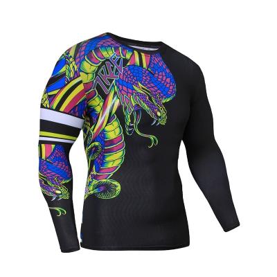 China Wholesale ZRCE Breathable Quick Dry T Shirts Style T-shirt 3d Animal Men Printed Fitness Jogging High Elasticity Guard Rash T Shirt for sale