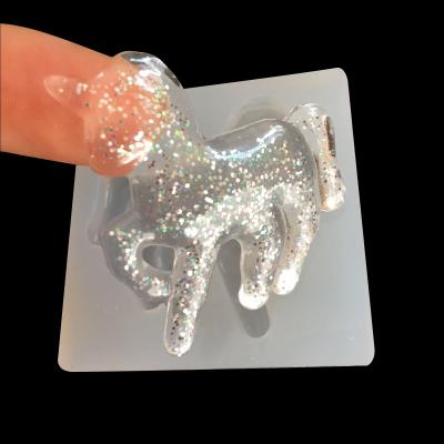 China ab Viable Jewelry Handmade Materials Crystal Epoxy Mold Starfish Shell Pony Pentagram Love Silicone Mold for sale