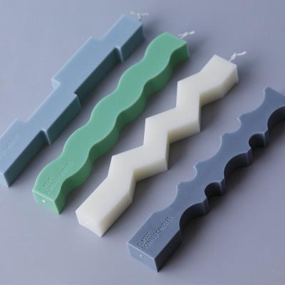 China Viable Shaped Bar Candle Silicone Mold For Home Simple Resin Decoration Candle Mold European Style Silicone Scented for sale