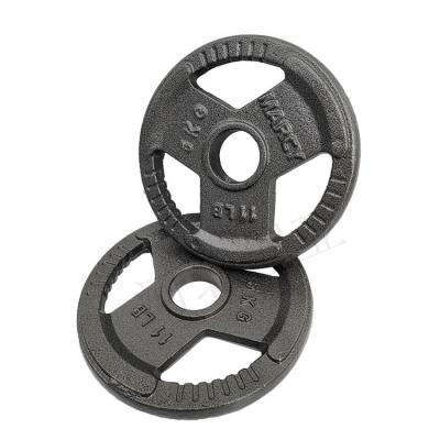 China Universal 2 inch iron weight plate for weightlifting strength training barbell plate in home and gym for sale