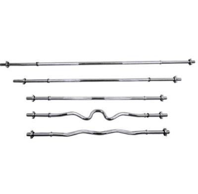 China Factory Supply 1.8m 1.5m Rod Barbell 1.2m Steel Threaded Bar Straingt Ez Barbell Loop Bar for sale