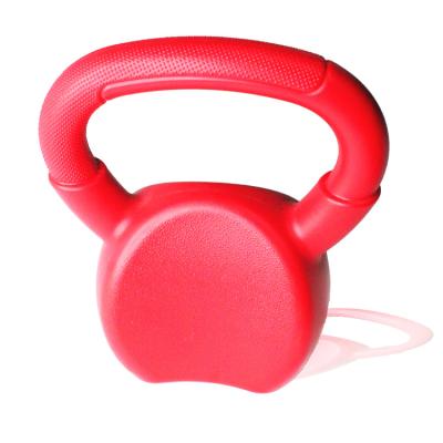 China Eco-friendly Exercise Equipment Cement Kettlebell Customized Logo Fitness Plastic Kettlebell for sale