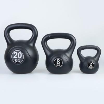 China Hot sale promotion universal cheapest plastic cement black custom kettlebell with logo for sale for sale