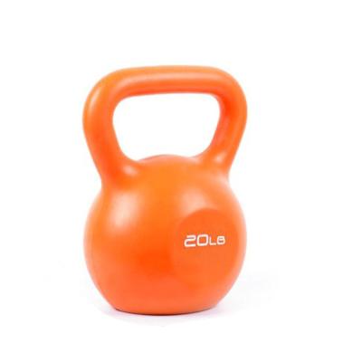 China Wholesale Custom Colored Eco Friendly Plastic Cement+plastic Kettlebell In Pounds Cement Kettlebell For Sale for sale