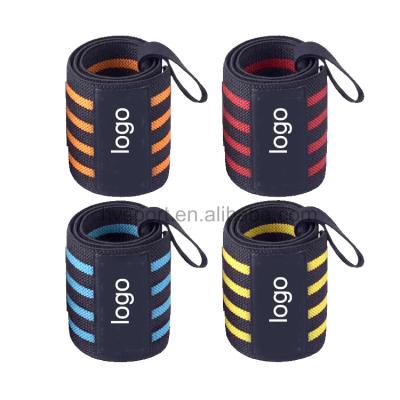 China Fitness Nylon Custom Wrist Straps Colorful Logo Weightlifting Wrist Straps for sale