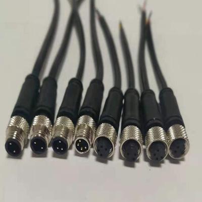 China Waterproof Connection IP68 A B D Code Welding Type Injection Molding M8 Right Angle Cable Connector for sale