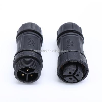 China Common Outdoor Car 3 Pole Electrical Cable IP68 Wire Waterproof Connector for sale