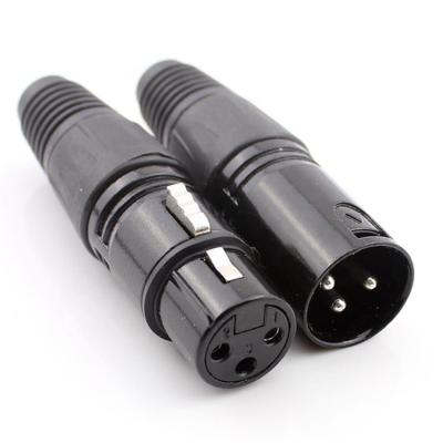 China Power 3 Way Cable Mount XLR Male Female Connector for sale