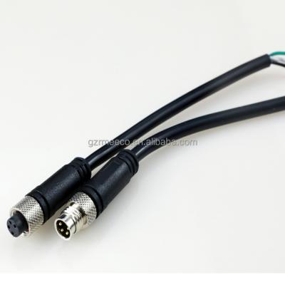 China Black Power Good Price Small Connector Male To Female Screw 2 Way Waterproof Wire Connector for sale