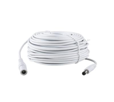 China Power Extension Cord 5.5mm x 2.1mm 12 Volt Male to Female Plug Cord for CCTV IP Security Cameras DVRs White for sale