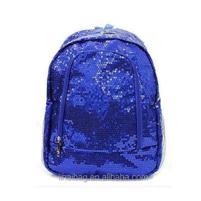 China New Waterproof Sequin Solid Color Canvas Backpack Sequin Backpack Bag for sale