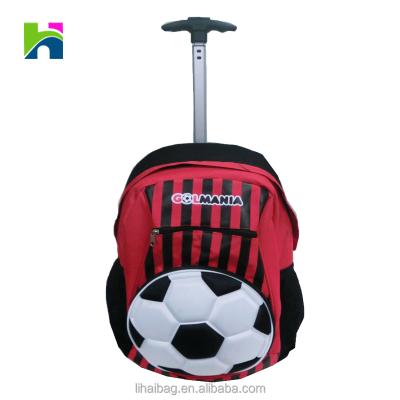 China New School Football Shape Trolley School Bag School Trolley Bags For Boys for sale