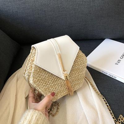 China High Quality Women Bag Summer Vacation Straw Woven Bag Shoulder Messenger Women Handbags Designer Hand Bags PU Woven Casual Tote for sale