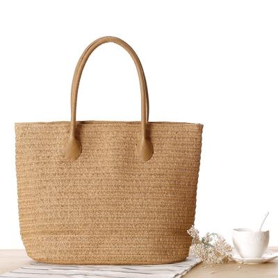 China New Designer Large Capacity Hot Popular Straw Women's Tote Bags Fashion Holiday Beach Straw Ladies Purses and Handbags for Women for sale