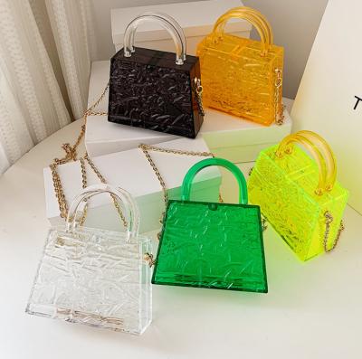 China Hot Selling Acrylic Colorful Wholesale Fashion Purse Women Party Shoulder Clutch Bags Evening Clutch Bag Handbags for sale