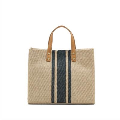 China Hot Sale Fashion Office Tote Bag New Simple Canvas Handbags For Women Large Capacity Shoulder Handbags for sale