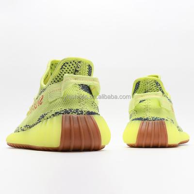 China Boxes & Logo Luxury Yezzy Original Anti-Slippery 350 Semi Frozen Yellow Black White Mono Ice V2 Sports Shoes Running Trainers 8 Sneakers for sale