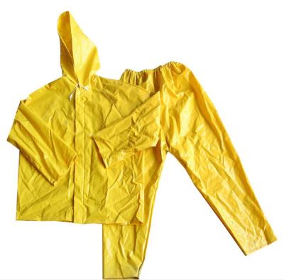 China Promotional Durable Two-Piece Suit Rain Coat Bachelorette Waterproof Clothing Yellow Outdoor Waterproof Raincoat for sale