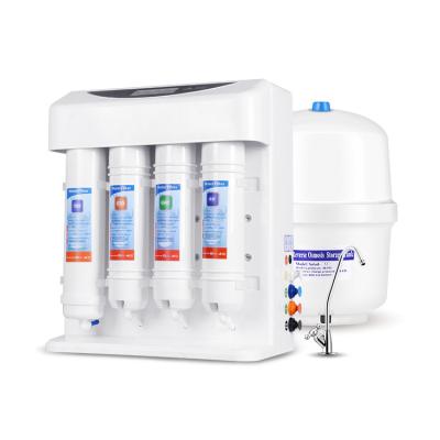 China Household 5 Stage Home Water Purifier Filter Water Through RO System With Pressure Tank for sale