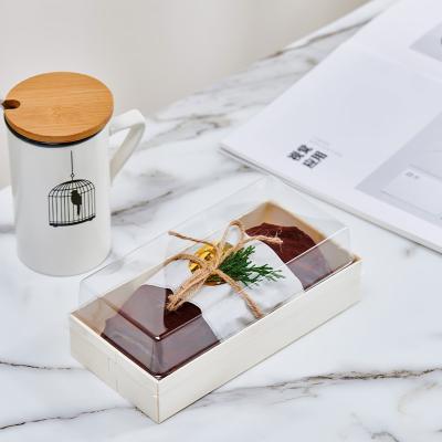 China Eco - Friendly Hardwood Gift Boxes Cake Transparent Plastic Paper Sandwich Bread Cover Boxes for sale