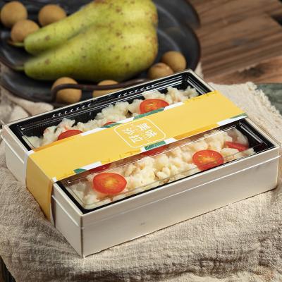 China Disposable Sushi Cake Pastry Bakery Boxes Wooden Bento Box Wooden Packaging Lunch Boxes for sale