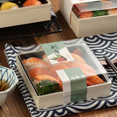 China Eco-friendly Customizable Wooden With Leak-proof PP Interlayer Paper Disposable Meal Takeout Box for sale