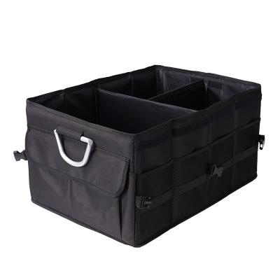 China Brief & Simple Fiber Storage Box Polyester Trunk Car Color Foldable Trunk Organizer for sale