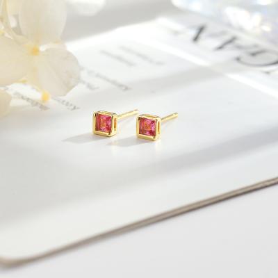 China Wholesale Office/Career Gold Square Earrings For Women Fashion Jewelry Pendientes Tassel Earrings Stud Earrings for sale