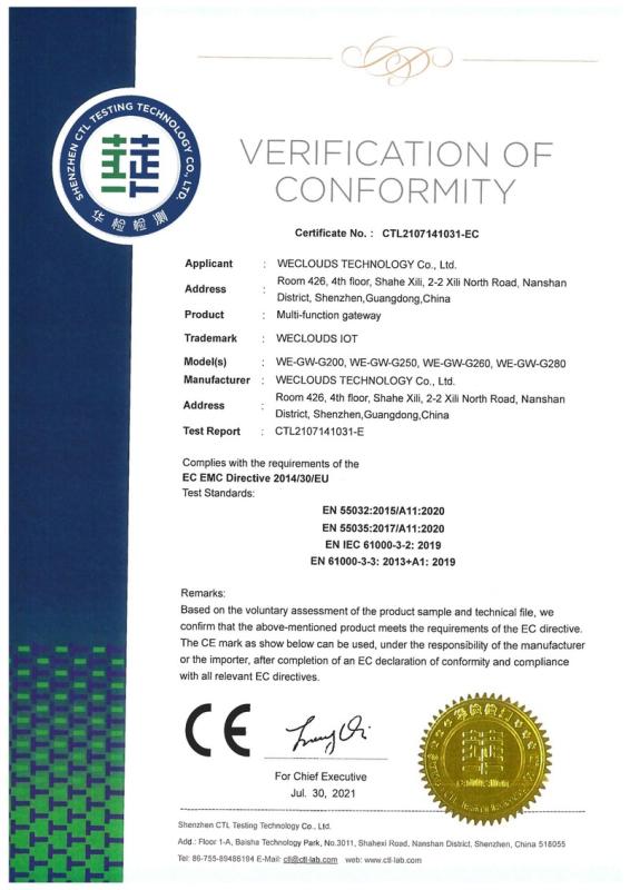 CE - Weclouds Technology Co., Ltd.