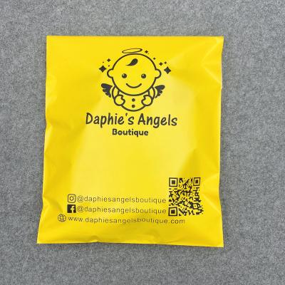 China Moisture Proof Biodegradable Mailing Bags Custom Printed Plastic Envelope Bag Large Poly Matte Yellow Logo Mailers Designs for sale