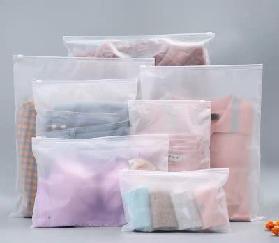 China Custom Recyclable With Zipper Waterproof Frosted Ziplock CPE Plastic Clothing Bag for sale