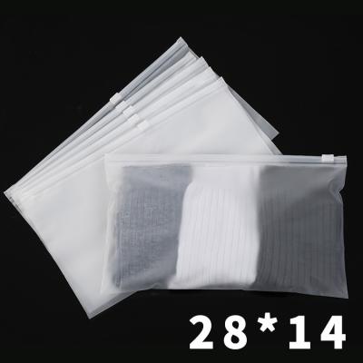 China Moisture Proof Custom Zipper Apparel Frosted Zipper Bag for sale