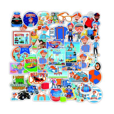 China Suitable for 50 Pcs Smooth Surfaces Children's Education Cartoon Sticker Suitcase Cup Waterproof Sticker for sale