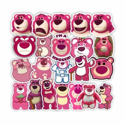 China Suitable for Surfaces 50 Pcs Strawberry Smooth Bear Reusable Doodle Sticker Decorating Skateboard Helmet Notebook Cartoon Sticker for sale