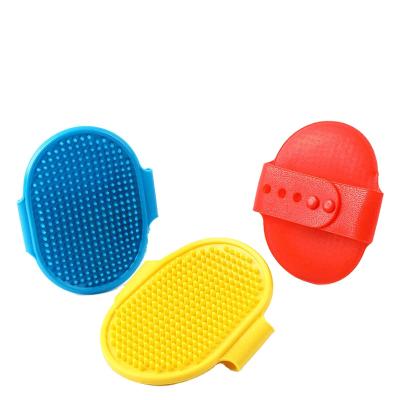 China Viable Promotional Oval Pet Bath Brush Pet Cleaning Massage Sweep Adjustable Universal Bath Brush Pet Products for sale