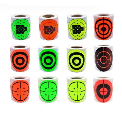 China 500 Target Stickers Waterproof Reactive Bullseye Aims For Shooting Height Visibility Impact&Premium Self Adhesive Gun Aims For Guns for sale