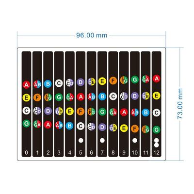 China Decorative Sticker Ukulele Fretboard Stickers String Fret Stickers Note Sticker for Soprano, Concert and Tenor Ukulele Finger Guide for sale