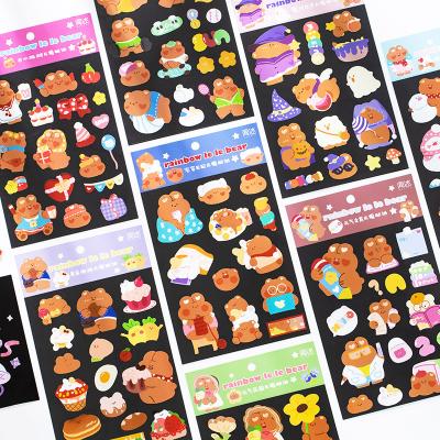 China Waterproof Kids Stickers Kids Custom DIY Bear Sticker Sheet For Kids Scrapbooking Laptop Cell Phone Decoration Boy Girl Boy Birthday Gift for sale