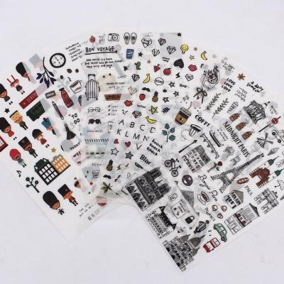 China Waterproof Cute Custom Sticker Sheets A4 A5 A6 Vinyl Stickers Cover Kids DIY PVC Adhesive Labels Bag Package for sale