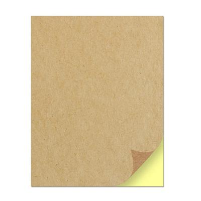 China Waterproof 100 Sheets A4 A3 Brown Kraft Paper Sticker Labels, Laser / Inkjet Printing - Letter Size (8.5 x 11