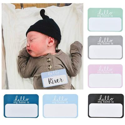 China Waterproof Hello My Name Is Sticker, Newborn Baby Announcement Name Stickers, Milestone Labels Hospital Photo for sale