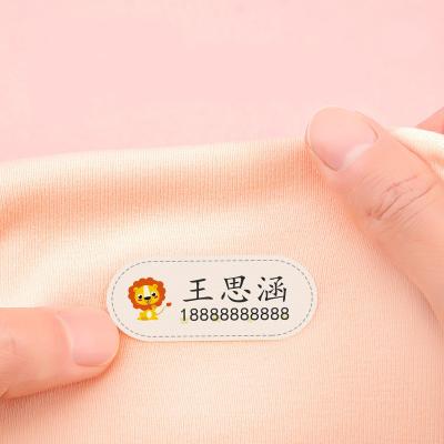 China Washable Iron On Clothing Labels Precut Sewing KIDS Name Sticker Personalized Labels For Kindergarten, School Uniform, Day Care, Uniforms for sale