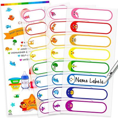 China Waterproof Baby Bottle Labels for Babysitting, Self-Laminating, Waterproof Write-on Name Labels, Assorted Sizes and Colors Stickers, Pack of 160 for sale