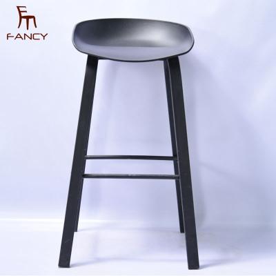 China modern plastic pp seat chrome leg restaurant bar stool for cafe restaurant for sale