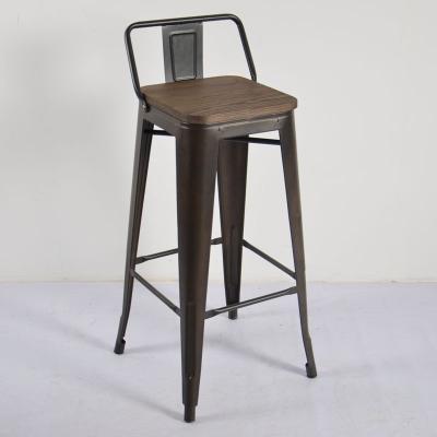 China China Supplier New Removable Cover Design Cheap Metal Dining Chair Online With Wood Seat for sale